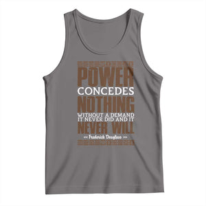 Frederick Douglass Tank Top Power Concedes Nothing Without A Demand TS12 Deep Heather Print Your Wear