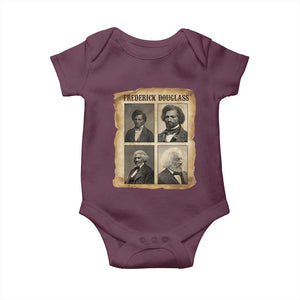 The Life Of Frederick Douglass Baby Onesie Historical Black History TS12 Maroon Print Your Wear