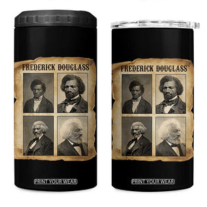 The Life Of Frederick Douglass 4 in 1 Can Cooler Tumbler Historical Black History TS12 One Size: 16 oz Black Print Your Wear