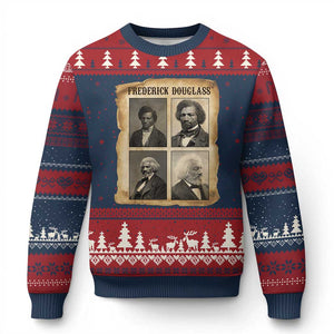 The Life Of Frederick Douglass Ugly Christmas Sweater Historical Black History TS12 Navy Red Print Your Wear