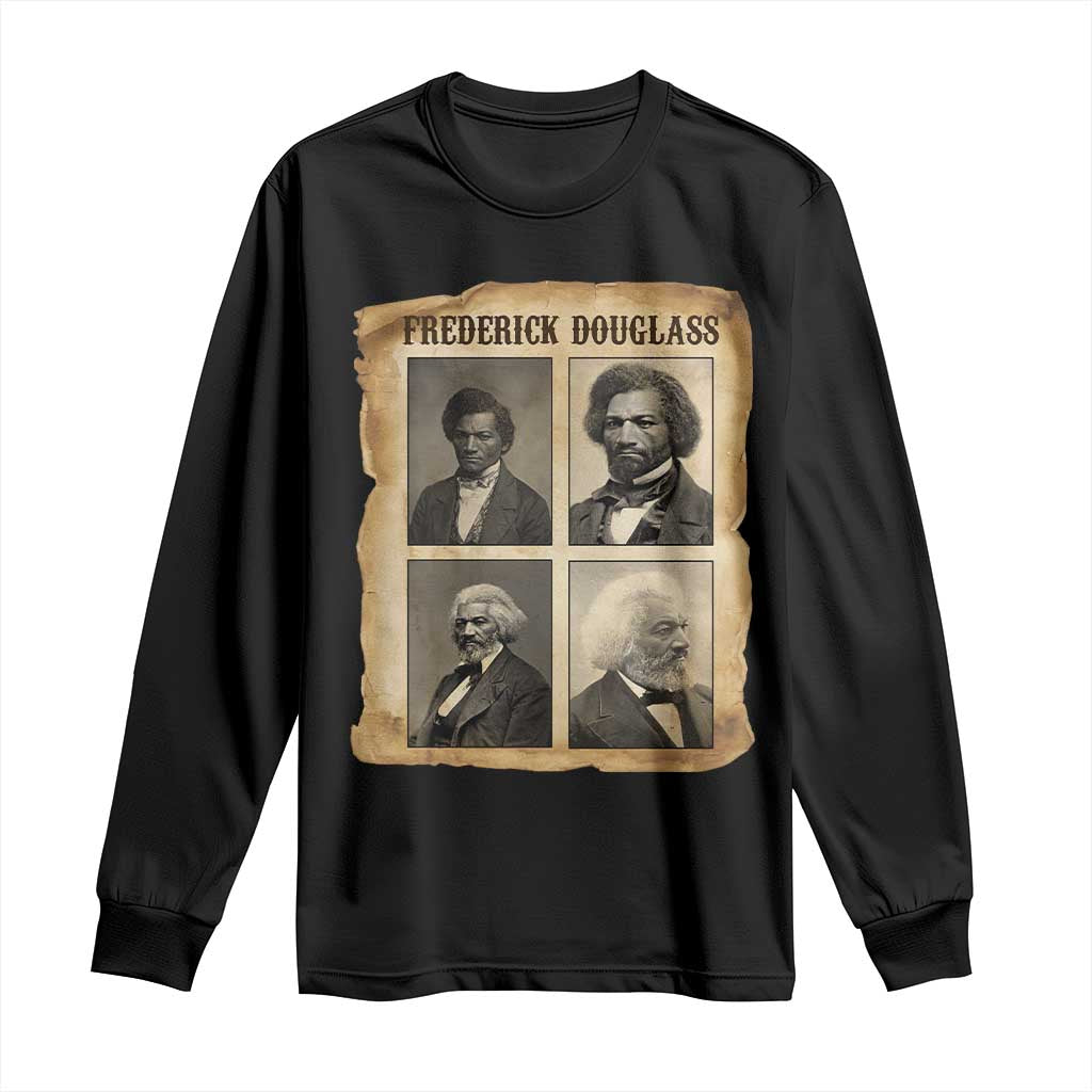 The Life Of Frederick Douglass Long Sleeve Shirt Historical Black History TS12 Black Print Your Wear