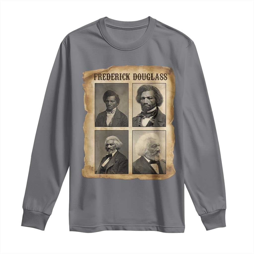 The Life Of Frederick Douglass Long Sleeve Shirt Historical Black History TS12 Charcoal Print Your Wear
