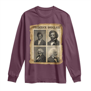 The Life Of Frederick Douglass Long Sleeve Shirt Historical Black History TS12 Maroon Print Your Wear