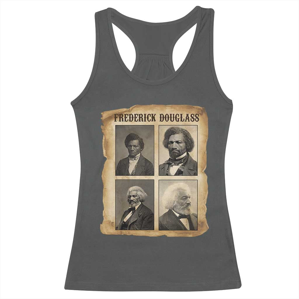 The Life Of Frederick Douglass Racerback Tank Top Historical Black History TS12 Dark Heather Print Your Wear