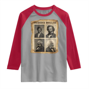 The Life Of Frederick Douglass Raglan Shirt Historical Black History TS12 Sport Gray Red Print Your Wear