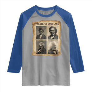 The Life Of Frederick Douglass Raglan Shirt Historical Black History TS12 Sport Gray Royal Print Your Wear