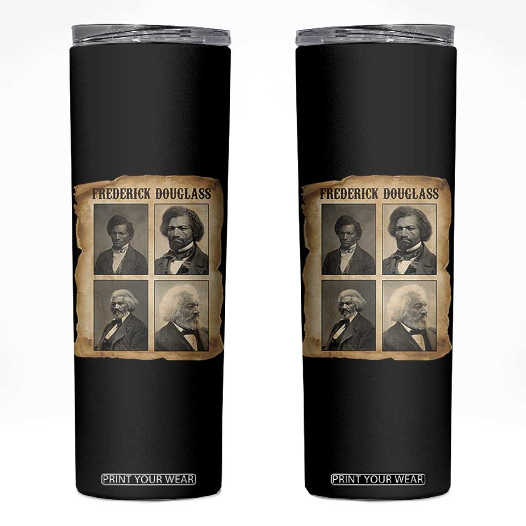 The Life Of Frederick Douglass Skinny Tumbler Historical Black History TS12 Black Print Your Wear