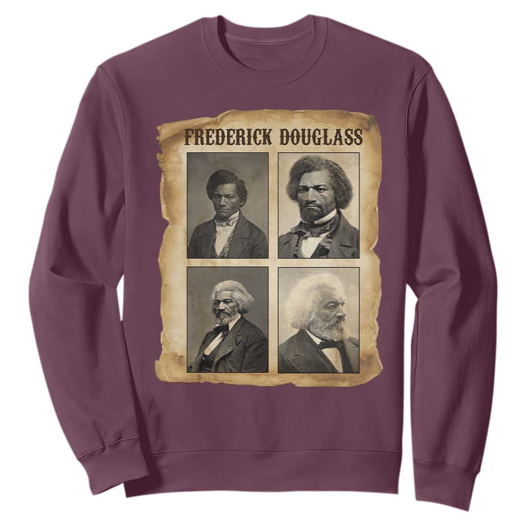 The Life Of Frederick Douglass Sweatshirt Historical Black History TS12 Maroon Print Your Wear
