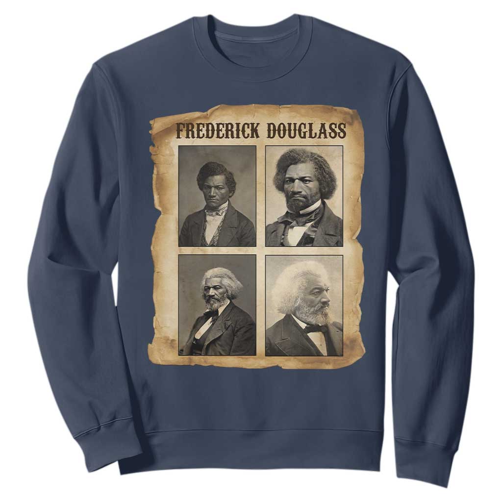 The Life Of Frederick Douglass Sweatshirt Historical Black History TS12 Navy Print Your Wear