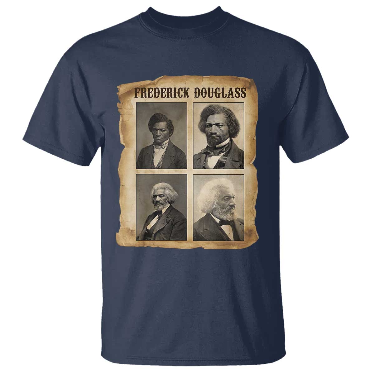 The Life Of Frederick Douglass T Shirt Historical Black History TS12 Navy Print Your Wear