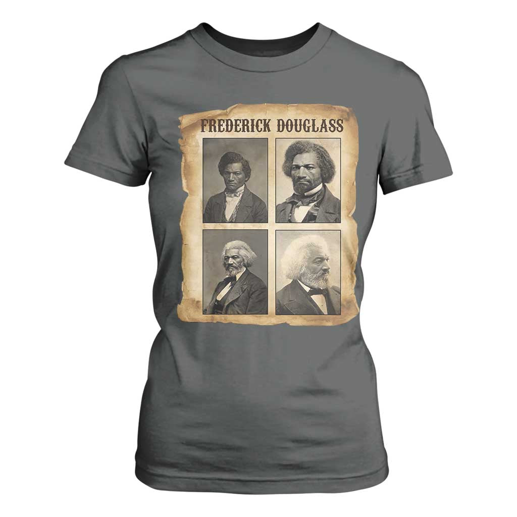 The Life Of Frederick Douglass T Shirt For Women Historical Black History TS12 Dark Heather Print Your Wear