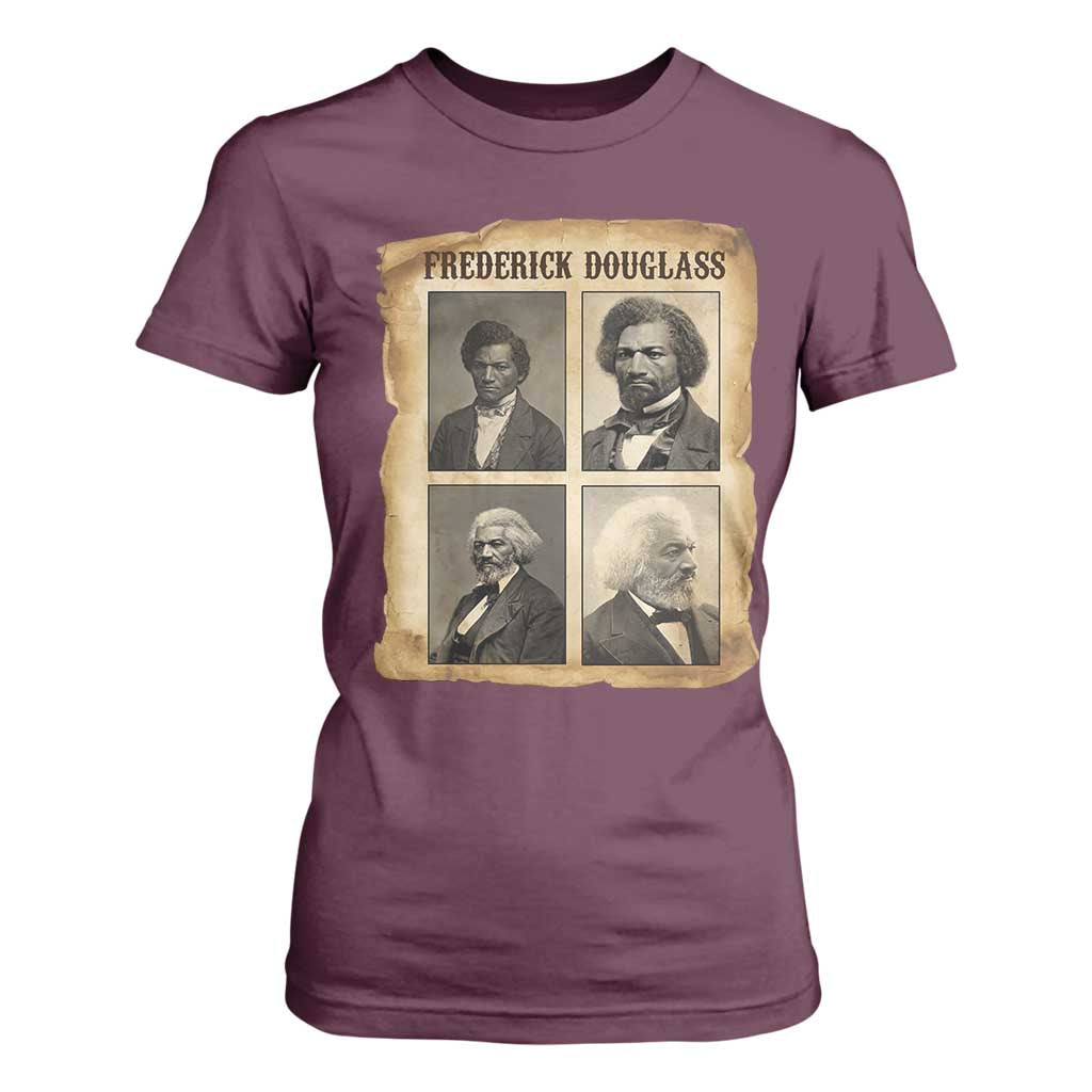 The Life Of Frederick Douglass T Shirt For Women Historical Black History TS12 Maroon Print Your Wear