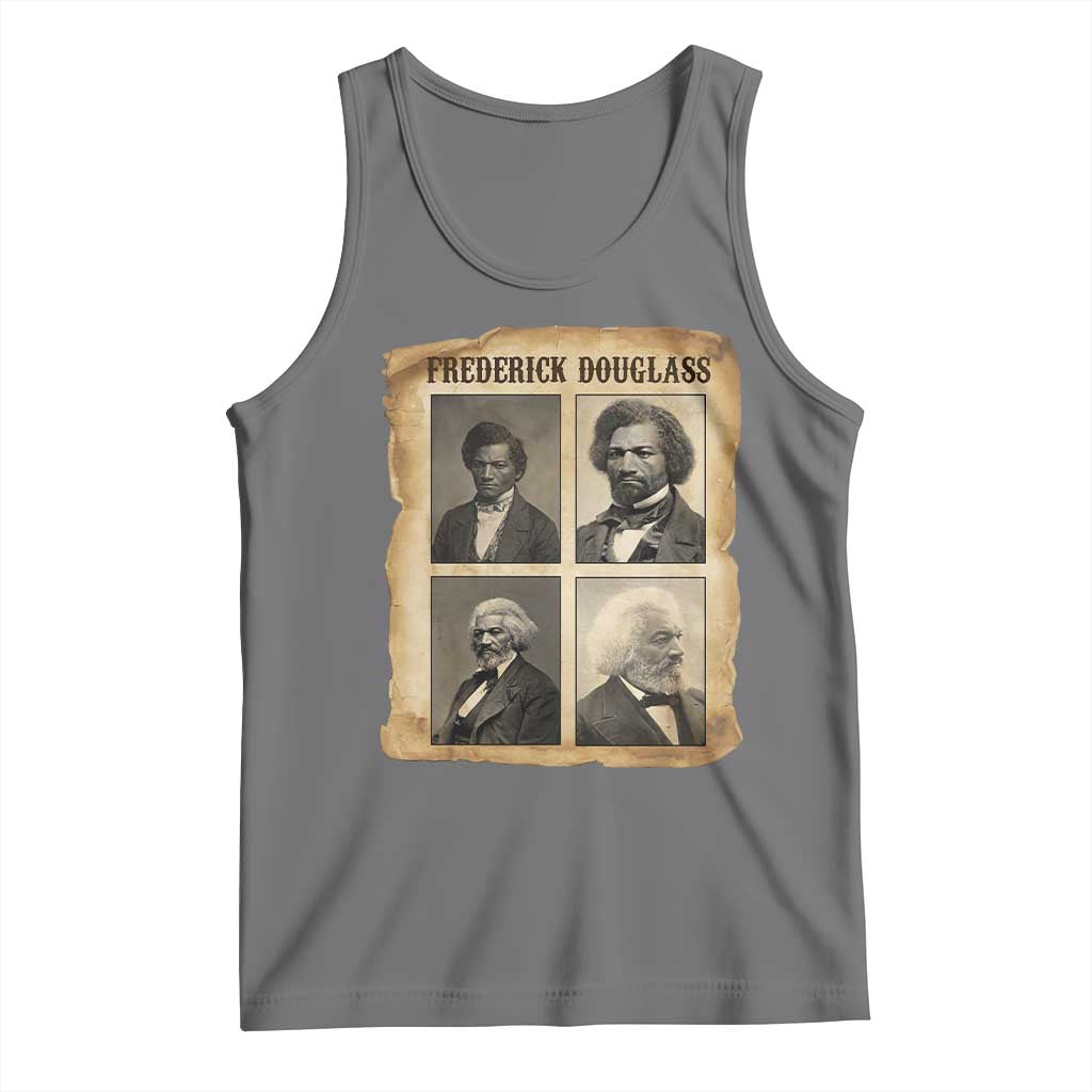 The Life Of Frederick Douglass Tank Top Historical Black History TS12 Black Heather Print Your Wear