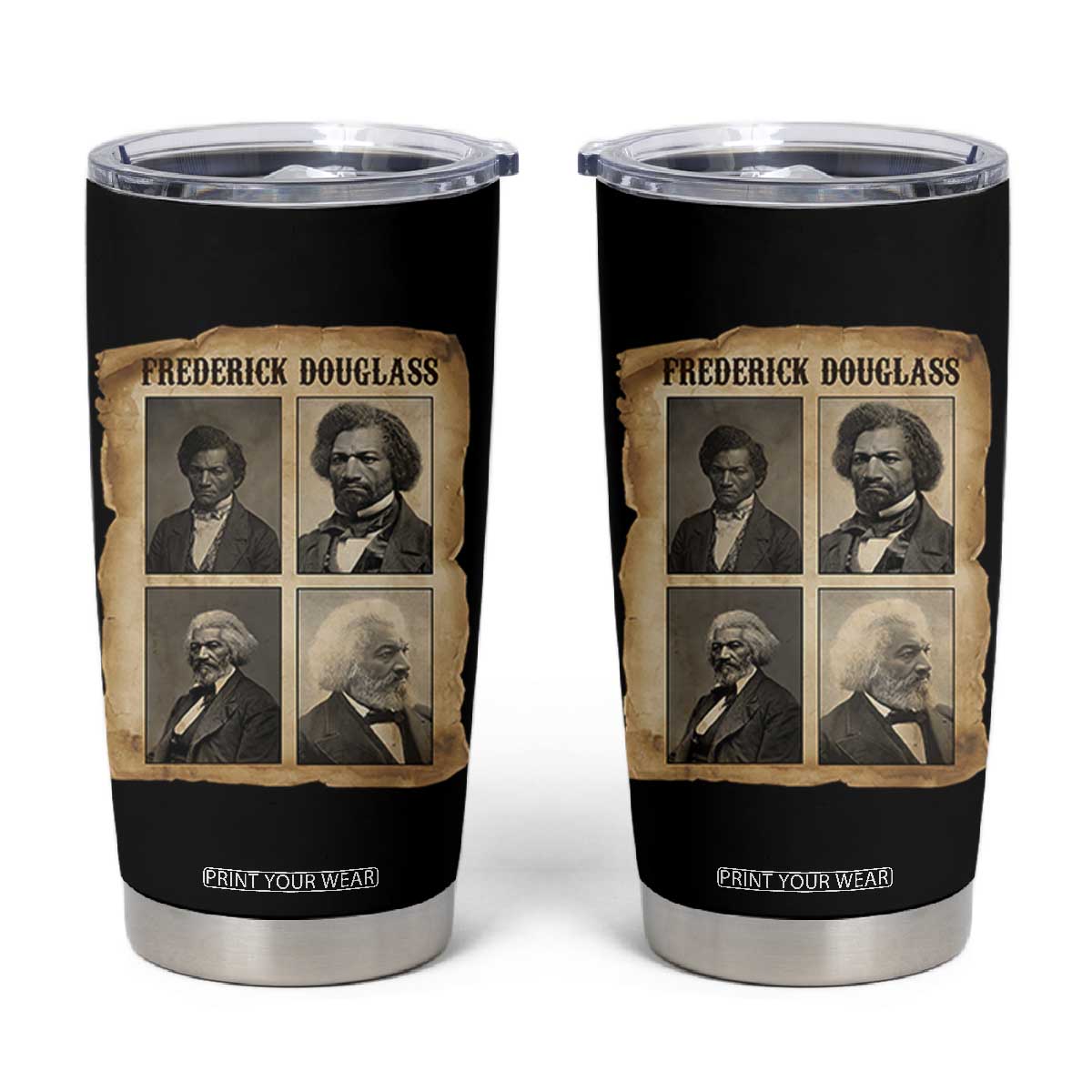 The Life Of Frederick Douglass Tumbler Cup Historical Black History TS12 Black Print Your Wear