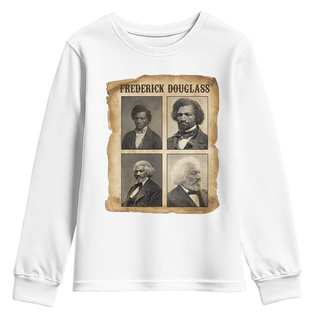 The Life Of Frederick Douglass Youth Sweatshirt Historical Black History TS12 White Print Your Wear