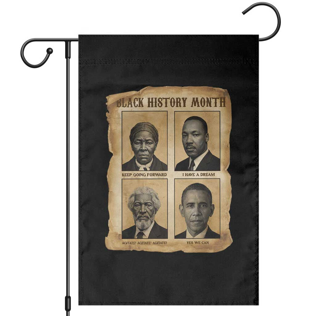 Vintage Black History Heroes Garden Flag Strong Black Pride TS12 Black Print Your Wear