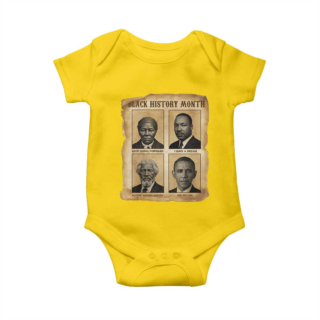 Vintage Black History Heroes Baby Onesie Strong Black Pride TS12 Daisy Print Your Wear