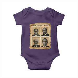 Vintage Black History Heroes Baby Onesie Strong Black Pride TS12 Purple Print Your Wear