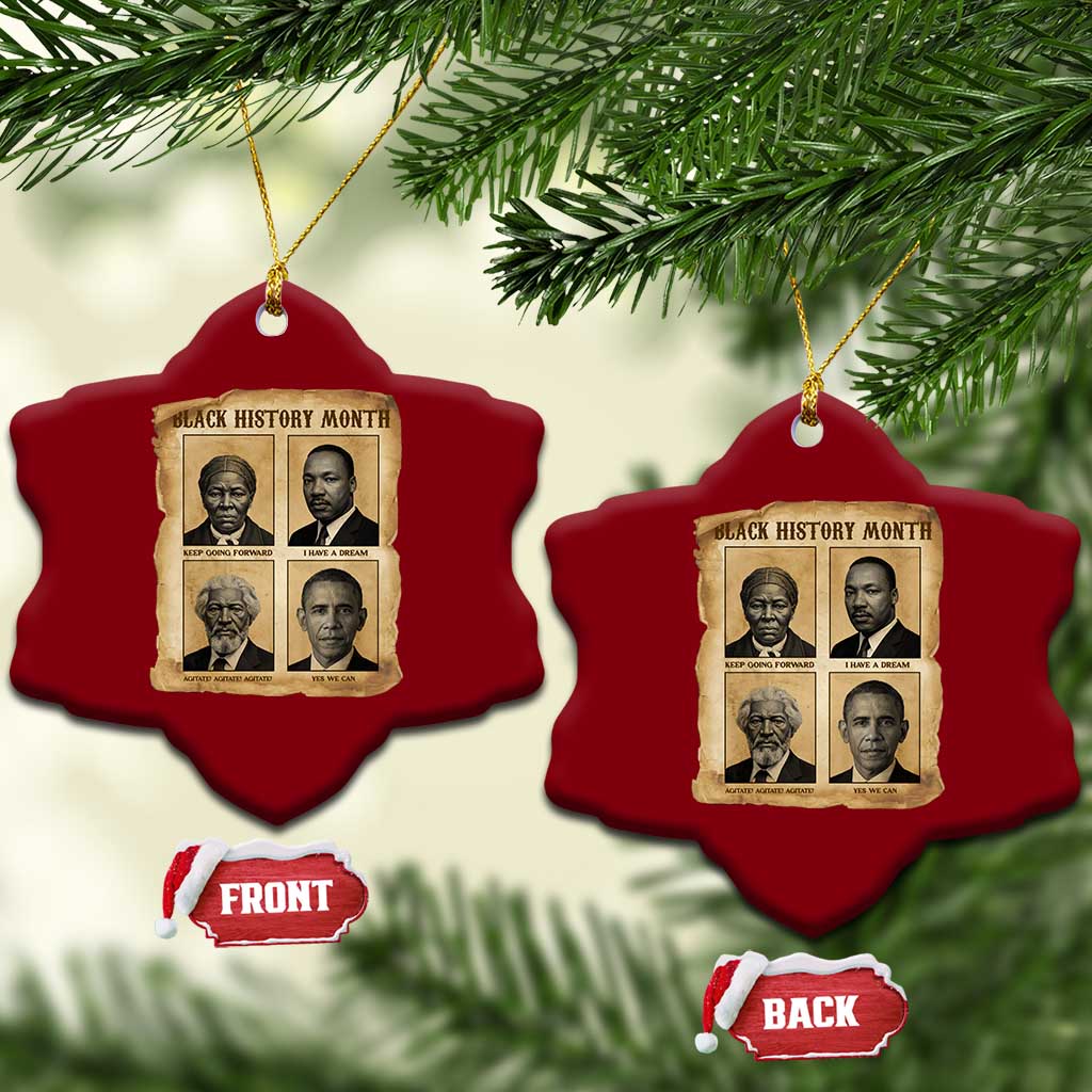 Vintage Black History Heroes Ceramic Ornament Strong Black Pride TS12 Print Your Wear