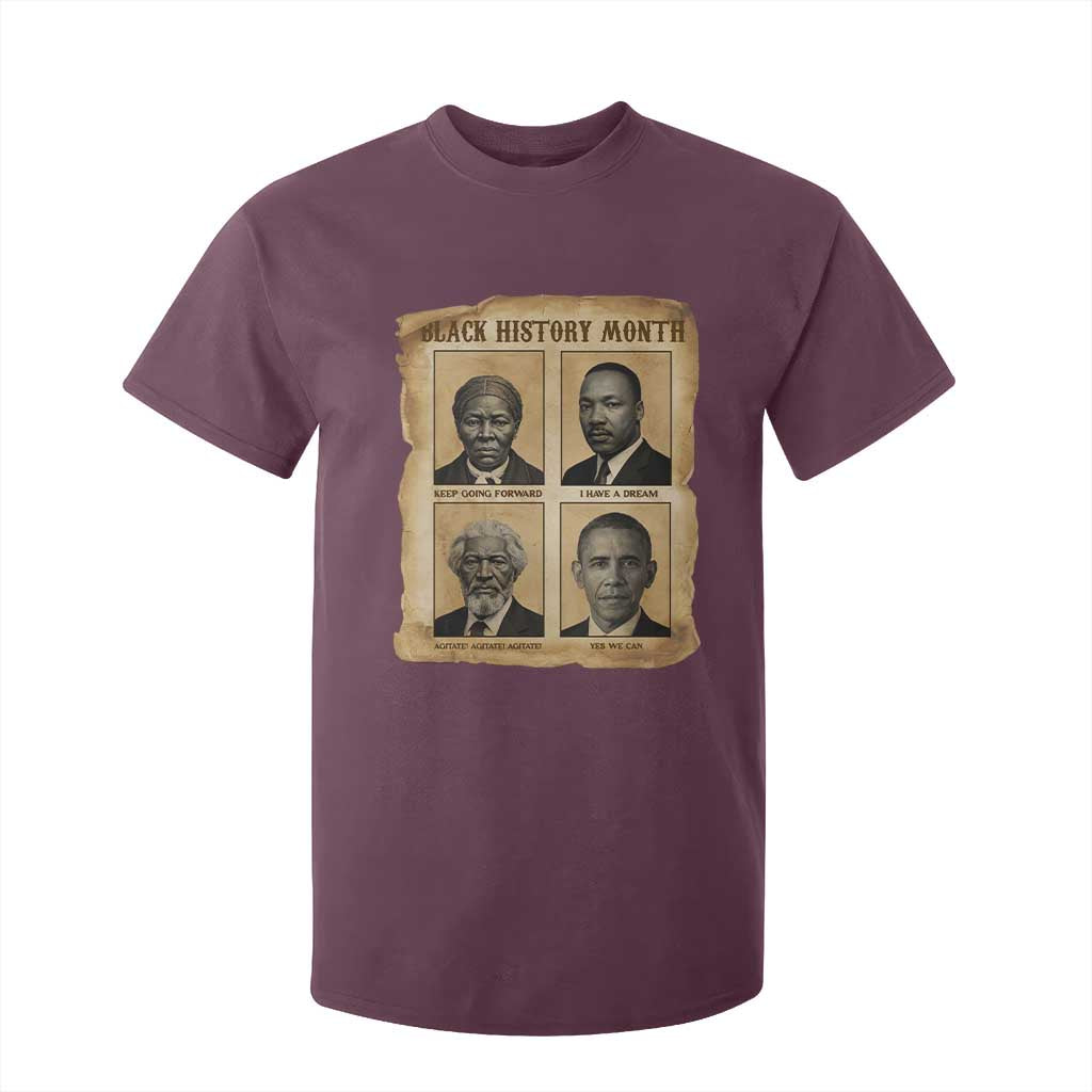 Vintage Black History Heroes T Shirt For Kid Strong Black Pride TS12 Maroon Print Your Wear