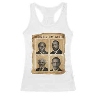 Vintage Black History Heroes Racerback Tank Top Strong Black Pride TS12 White Print Your Wear