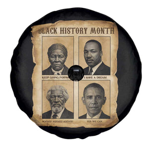 Vintage Black History Heroes Spare Tire Cover Strong Black Pride TS12 Print Your Wear