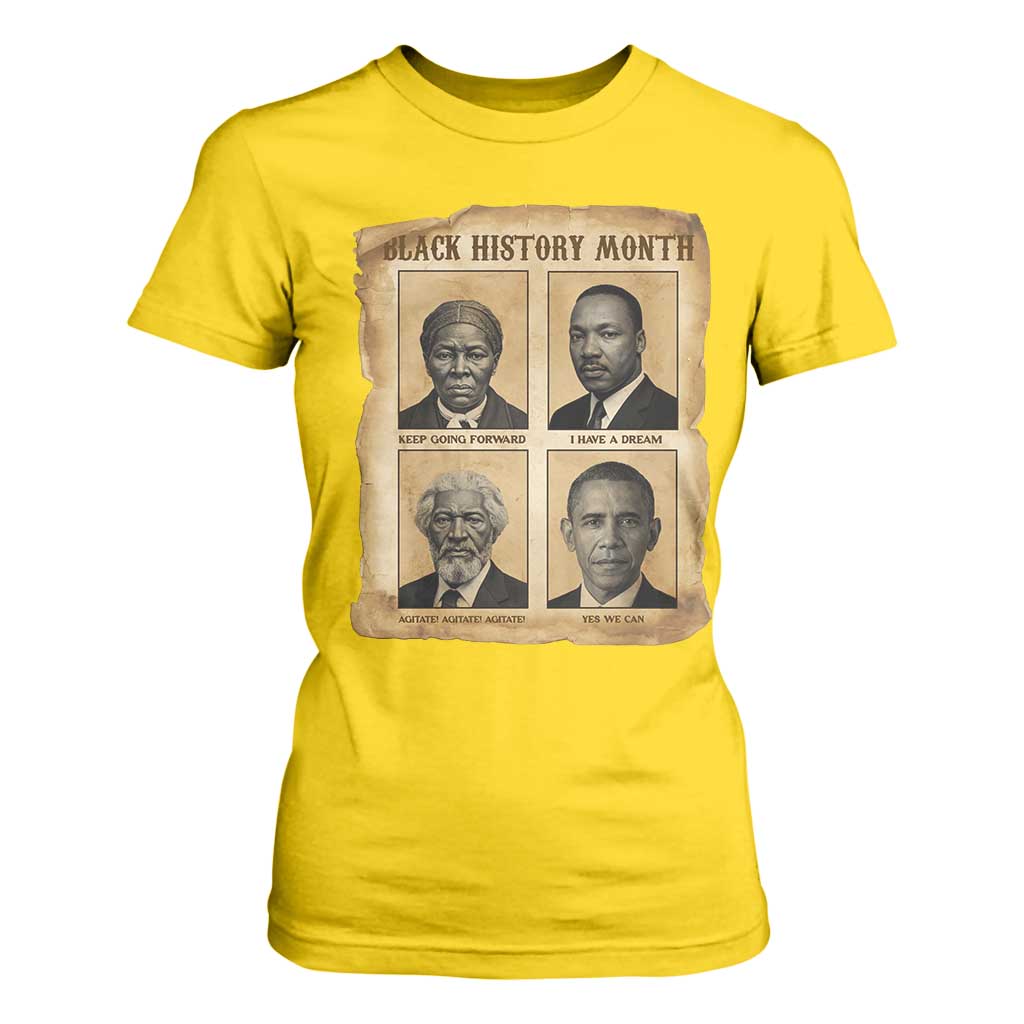 Vintage Black History Heroes T Shirt For Women Strong Black Pride TS12 Daisy Print Your Wear
