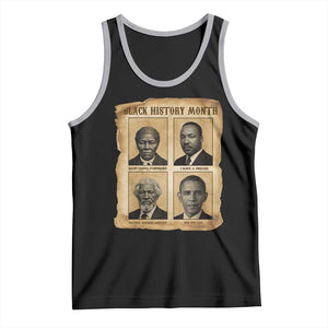 Vintage Black History Heroes Tank Top Strong Black Pride TS12 Black Athletic Heather Print Your Wear