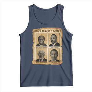 Vintage Black History Heroes Tank Top Strong Black Pride TS12 Navy Print Your Wear