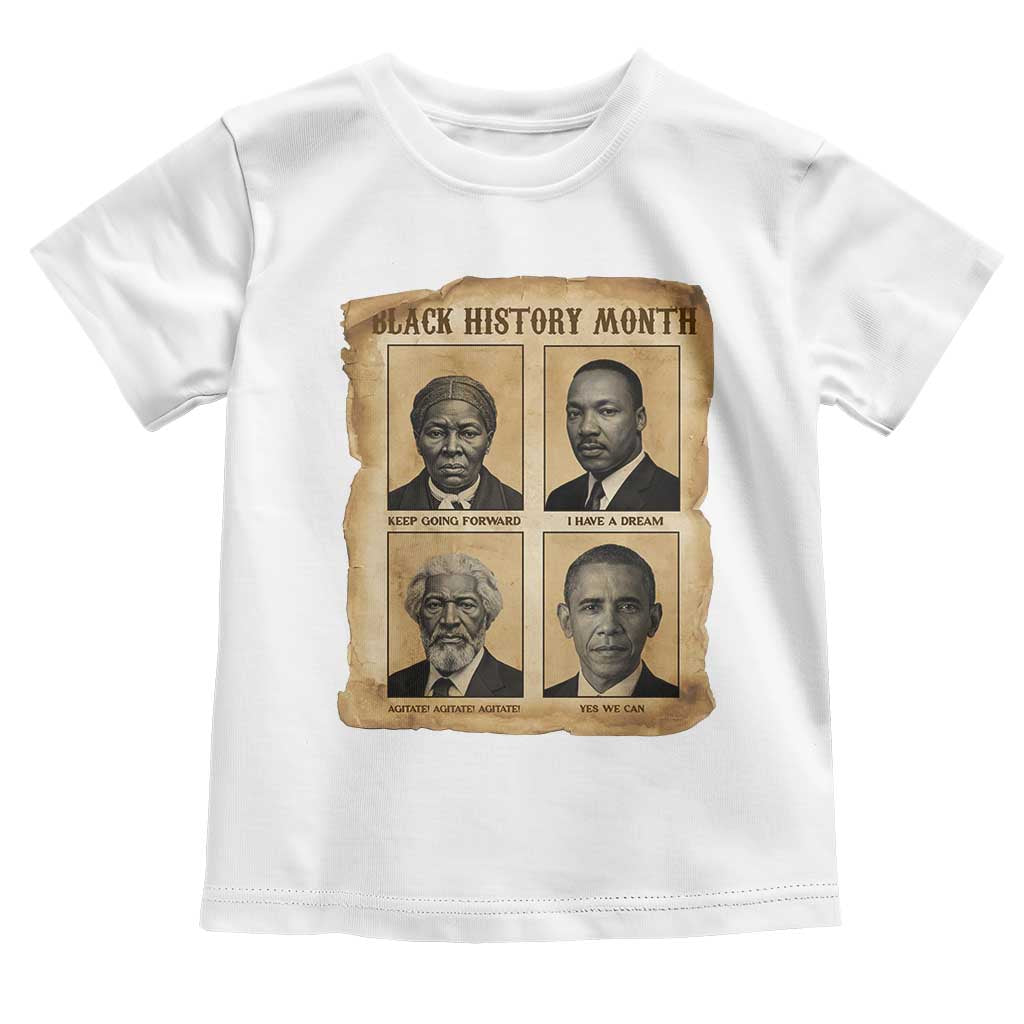 Vintage Black History Heroes Toddler T Shirt Strong Black Pride TS12 White Print Your Wear