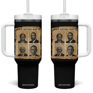 Vintage Black History Heroes Tumbler With Handle Strong Black Pride TS12 One Size: 40 oz Black Print Your Wear