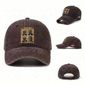 Vintage Black History Heroes Washed Cotton Baseball Cap Strong Black Pride TS12 Washed Cap Universal Fit Dark Brown Print Your Wear