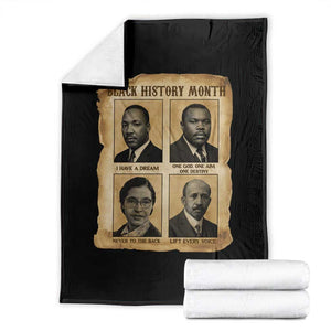 Vintage African American Heroes Throw Blanket Black Pride Inspiration TS12 Black Print Your Wear
