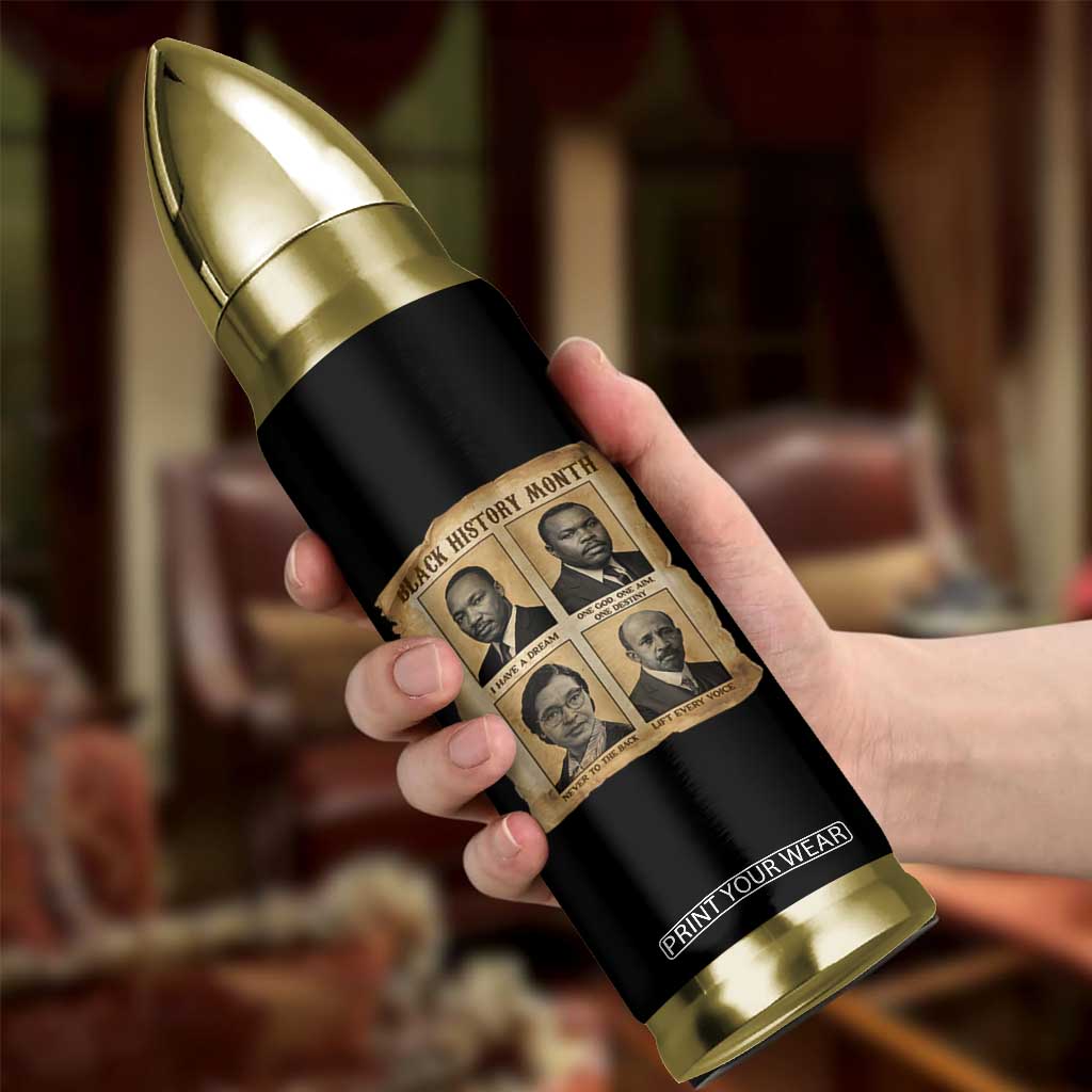 Vintage African American Heroes Bullet Tumbler Black Pride Inspiration TS12 Print Your Wear