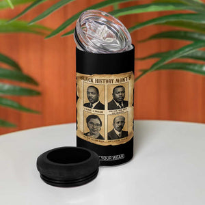 Vintage African American Heroes 4 in 1 Can Cooler Tumbler Black Pride Inspiration TS12 Print Your Wear