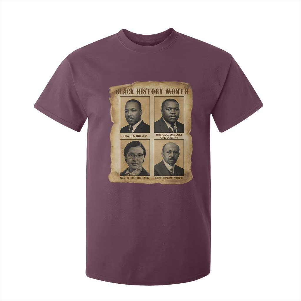 Vintage African American Heroes T Shirt For Kid Black Pride Inspiration TS12 Maroon Print Your Wear