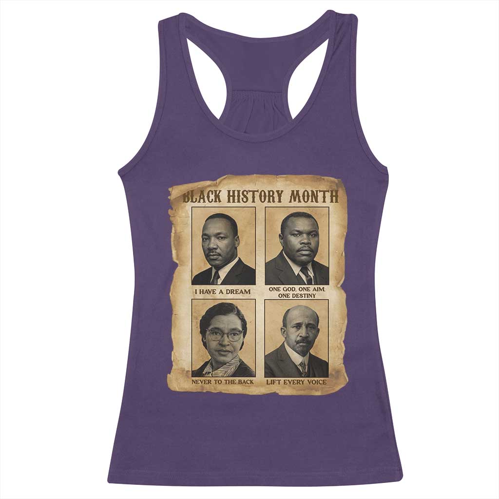 Vintage African American Heroes Racerback Tank Top Black Pride Inspiration TS12 Purple Print Your Wear