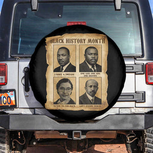 Vintage African American Heroes Spare Tire Cover Black Pride Inspiration TS12 No hole Black Print Your Wear