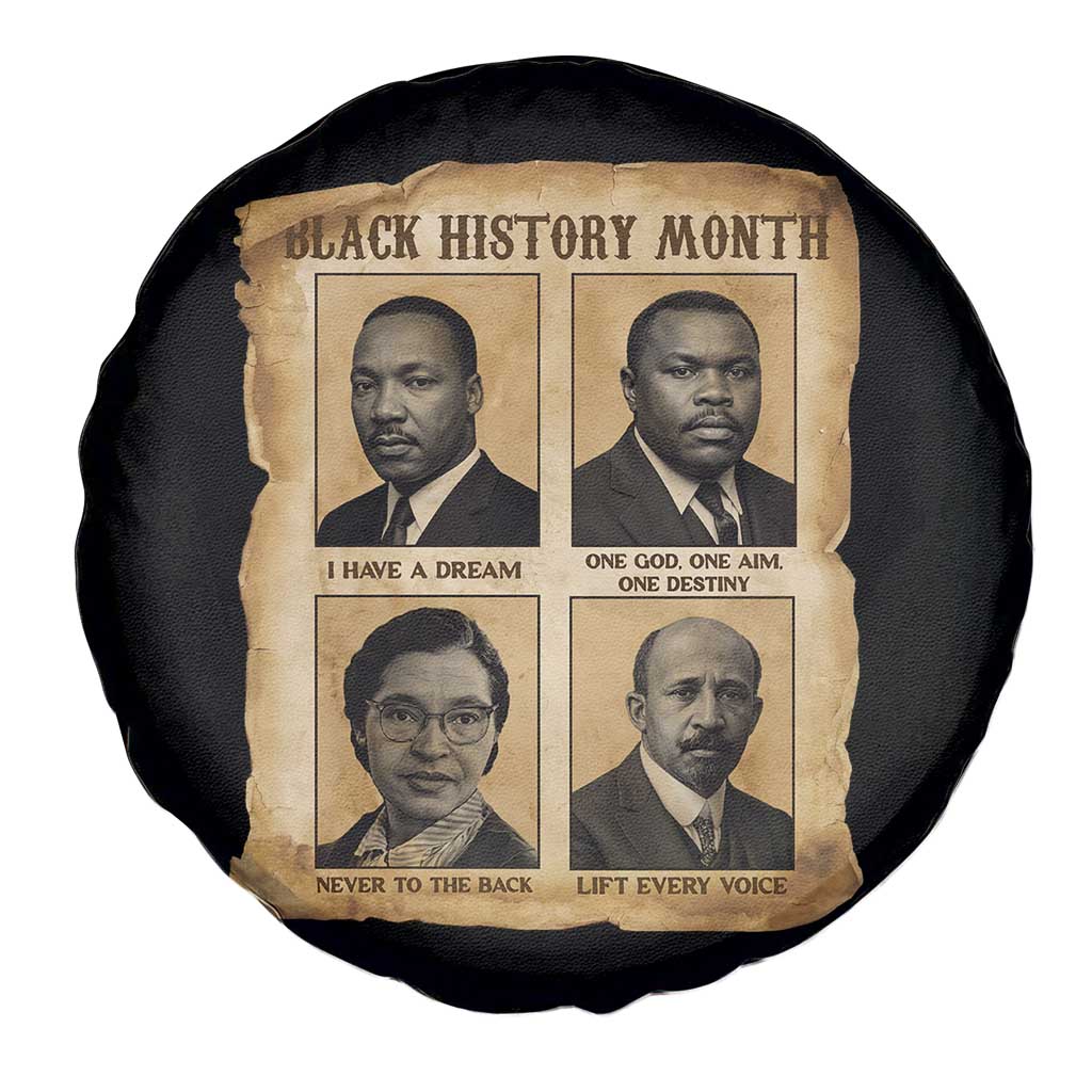Vintage African American Heroes Spare Tire Cover Black Pride Inspiration TS12 Print Your Wear