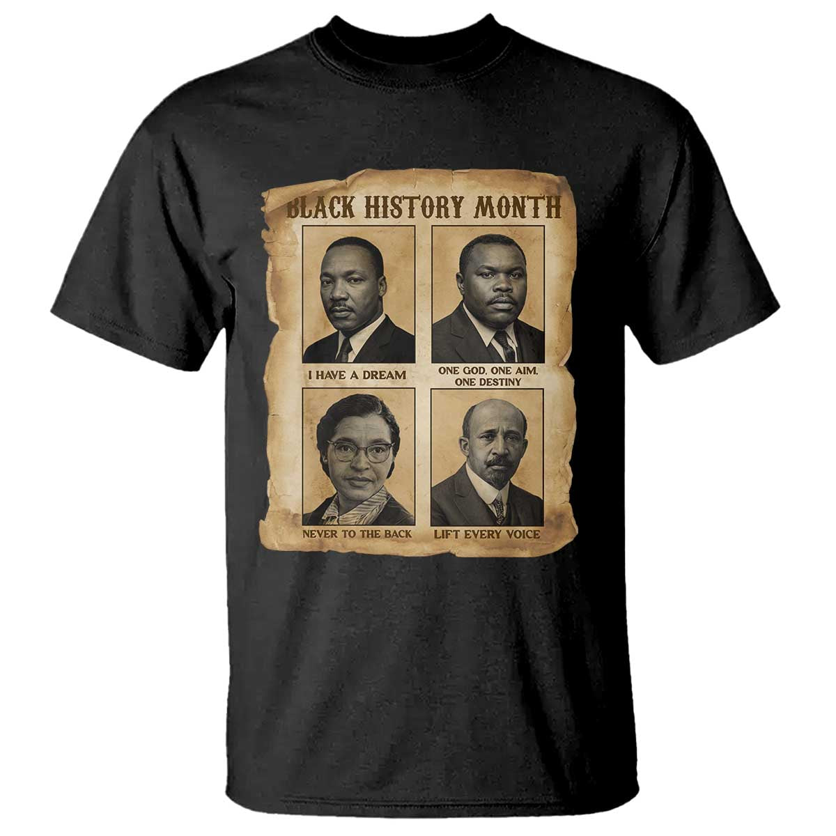 Vintage African American Heroes T Shirt Black Pride Inspiration TS12 Black Print Your Wear