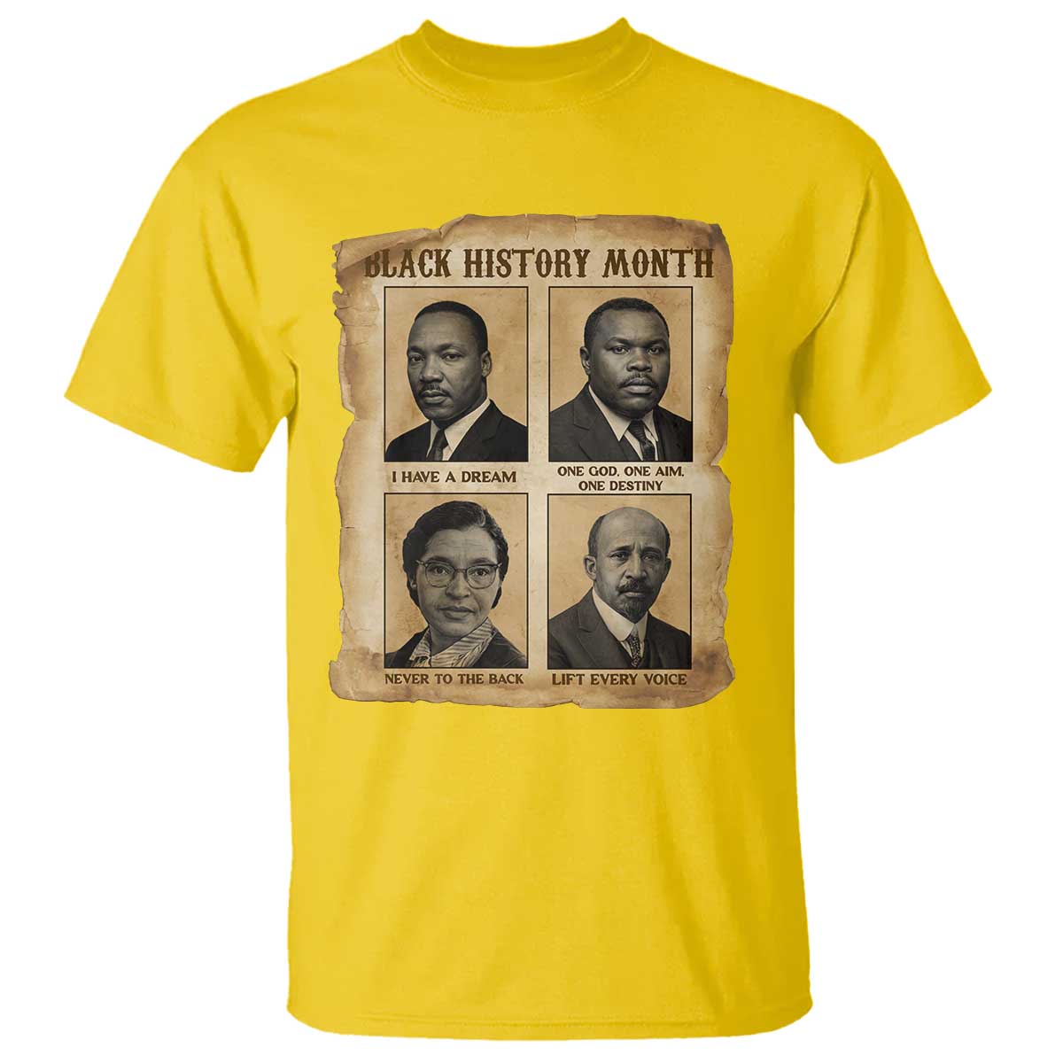 Vintage African American Heroes T Shirt Black Pride Inspiration TS12 Daisy Print Your Wear