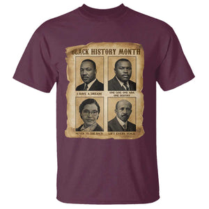 Vintage African American Heroes T Shirt Black Pride Inspiration TS12 Maroon Print Your Wear