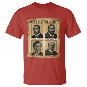 Vintage African American Heroes T Shirt Black Pride Inspiration TS12 Red Print Your Wear