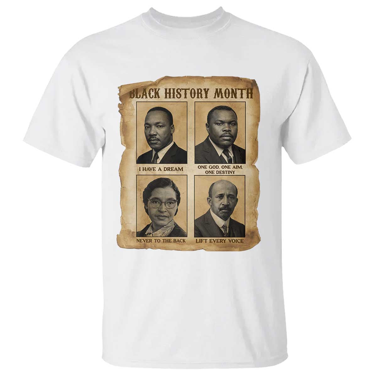 Vintage African American Heroes T Shirt Black Pride Inspiration TS12 White Print Your Wear