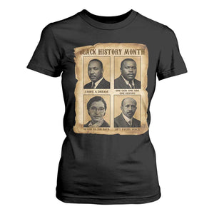 Vintage African American Heroes T Shirt For Women Black Pride Inspiration TS12 Black Print Your Wear