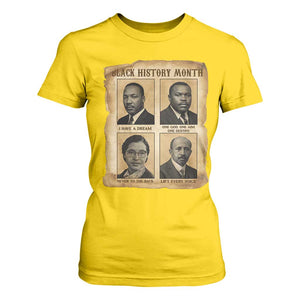 Vintage African American Heroes T Shirt For Women Black Pride Inspiration TS12 Daisy Print Your Wear