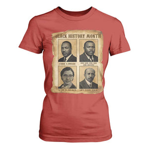 Vintage African American Heroes T Shirt For Women Black Pride Inspiration TS12 Red Print Your Wear
