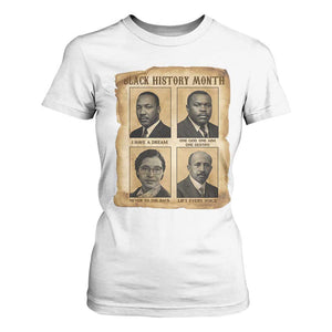 Vintage African American Heroes T Shirt For Women Black Pride Inspiration TS12 White Print Your Wear
