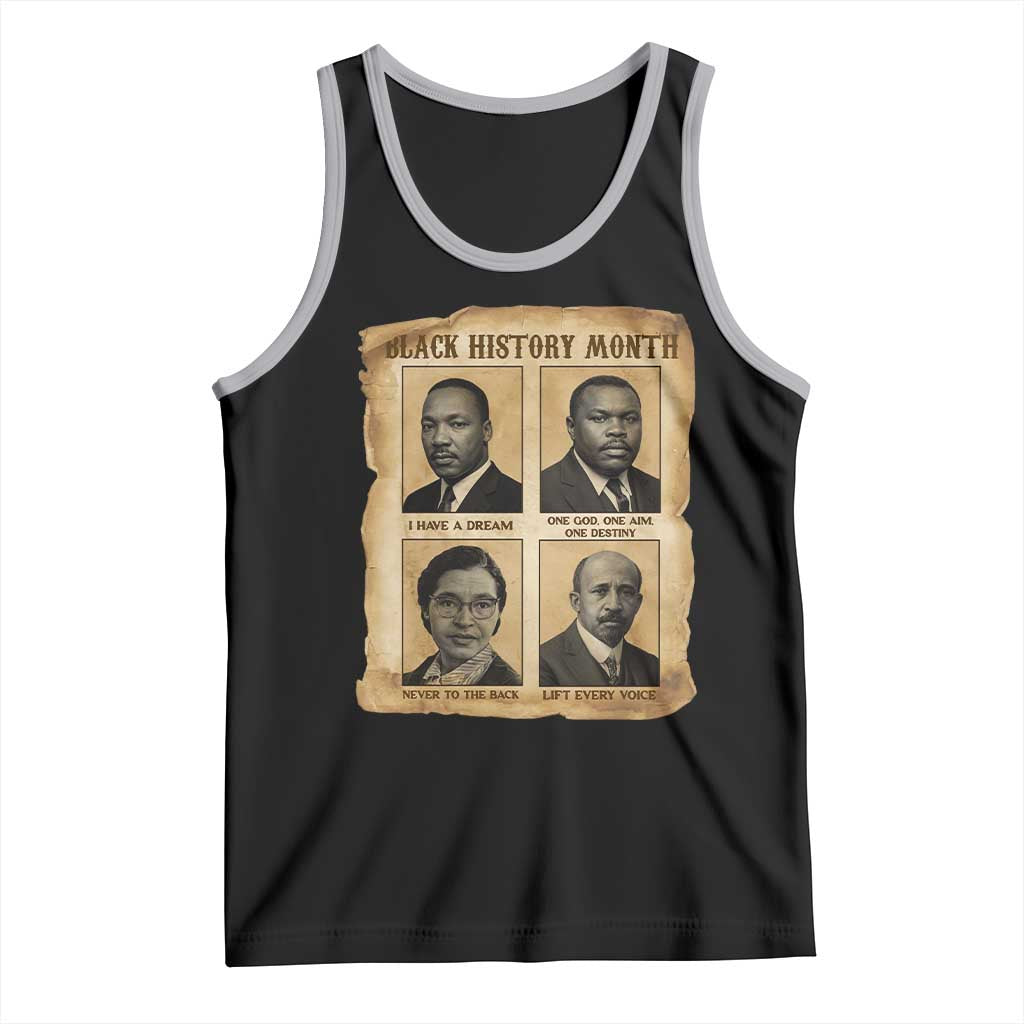 Vintage African American Heroes Tank Top Black Pride Inspiration TS12 Black Athletic Heather Print Your Wear
