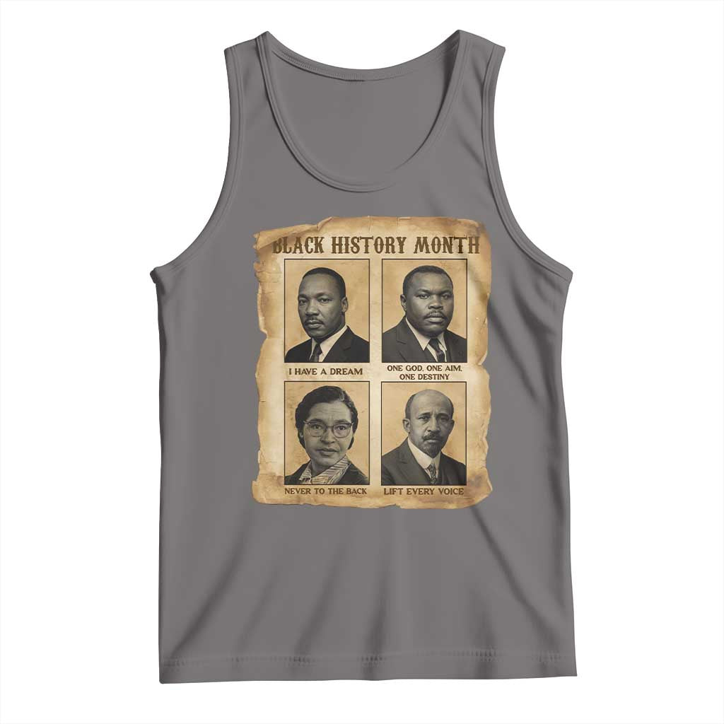 Vintage African American Heroes Tank Top Black Pride Inspiration TS12 Deep Heather Print Your Wear
